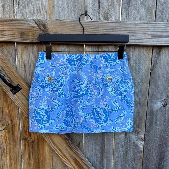 Lilly Pulitzer Luxletic Madison Skort Turtley Awesome Print - Picture 2 of 8